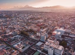 Aerial,View,Of,Guatemala,City.,Empty,Streets,Due,To,Quarantine